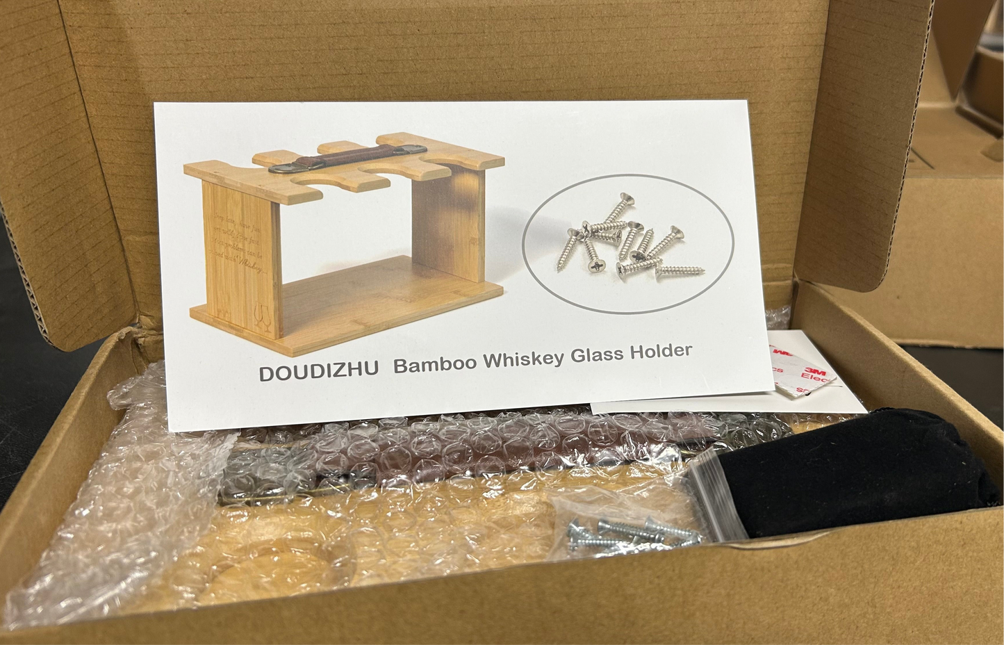 Bamboo Whiskey Glass Holder