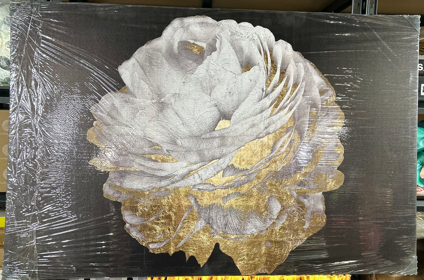 White and Gold Canvas Wall Art
