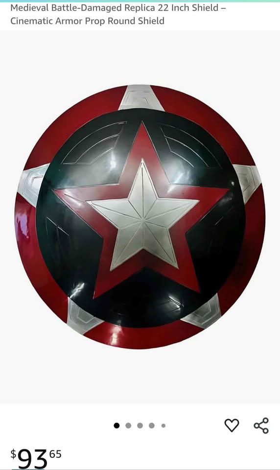 Medieval Battle Damaged Replica 22 Inch Shield