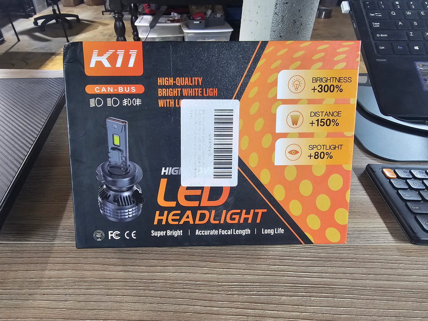 K11 LED headlight H11, 6000k