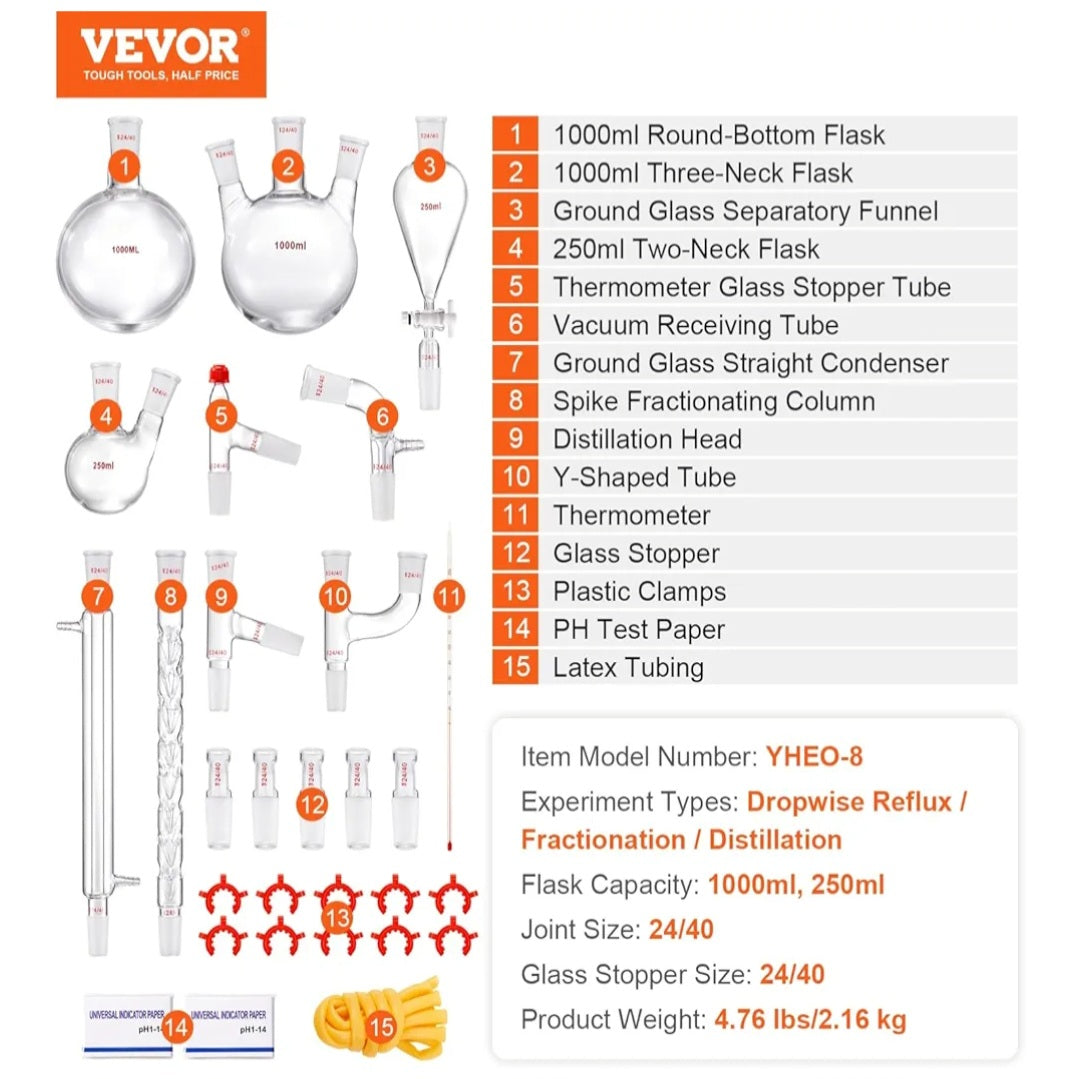 VEVOR Lab Distillation Kit