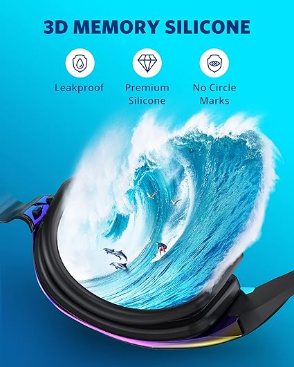 Swim Goggles, Swimming Goggles No Leaking Full Protection Adult Men Women Youth