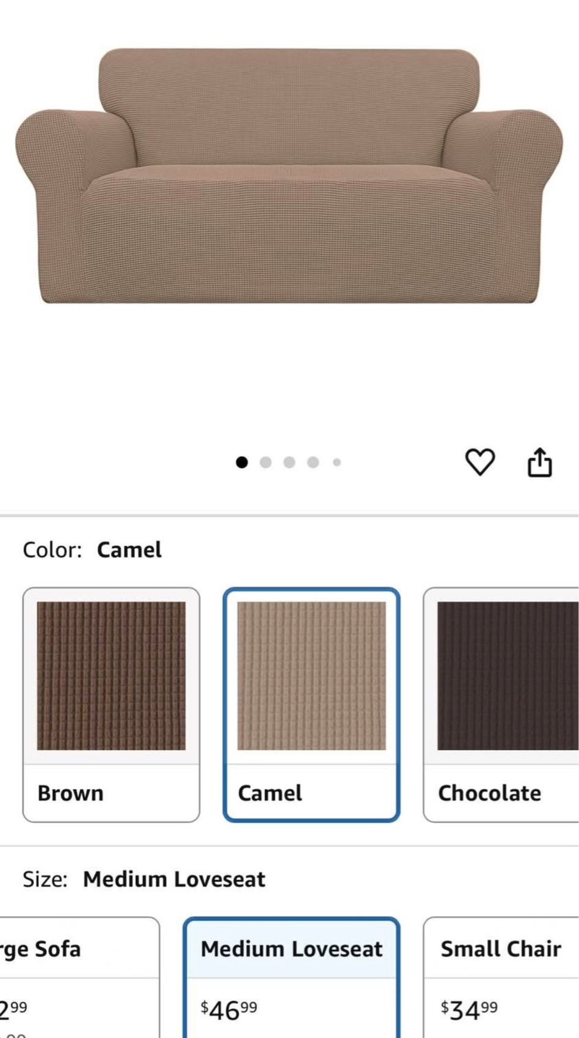 Medium loveseat cover