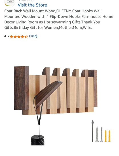 Wooden Coat Rack