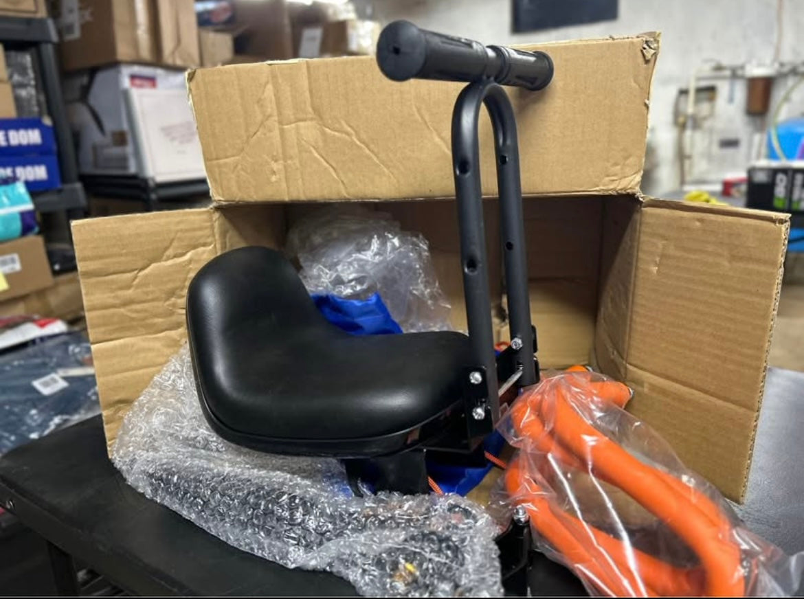 Child bike seat attachment