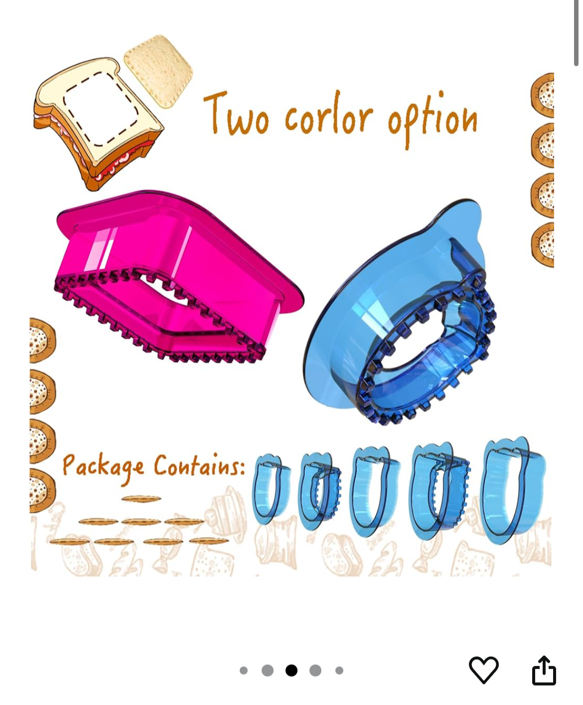 5pc Sandwich Cutter Set