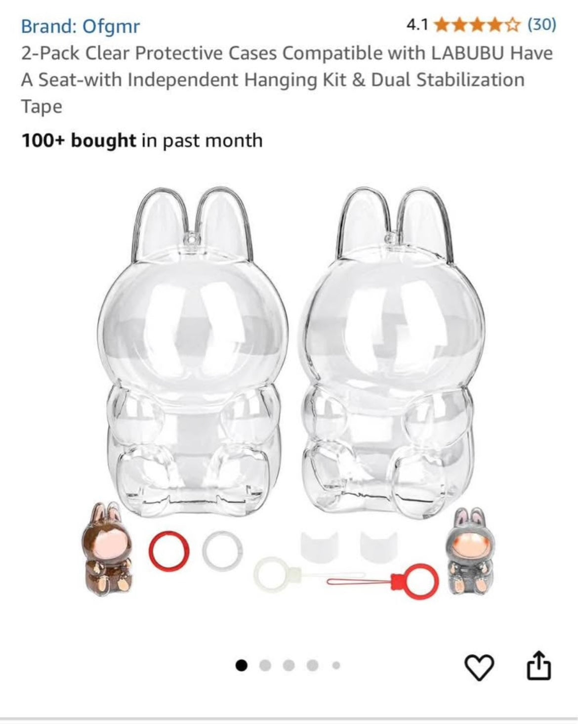 2 pack LABUBU protective case