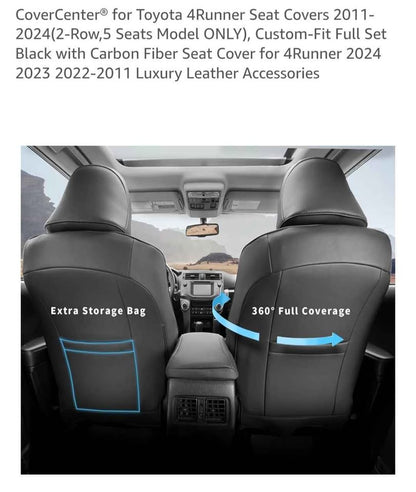 4 Runner Carbon Fiber Seat Covers Full set