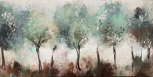 Abstract Trees Canvas