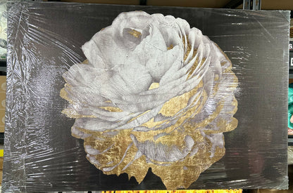 White and Gold Canvas Wall Art