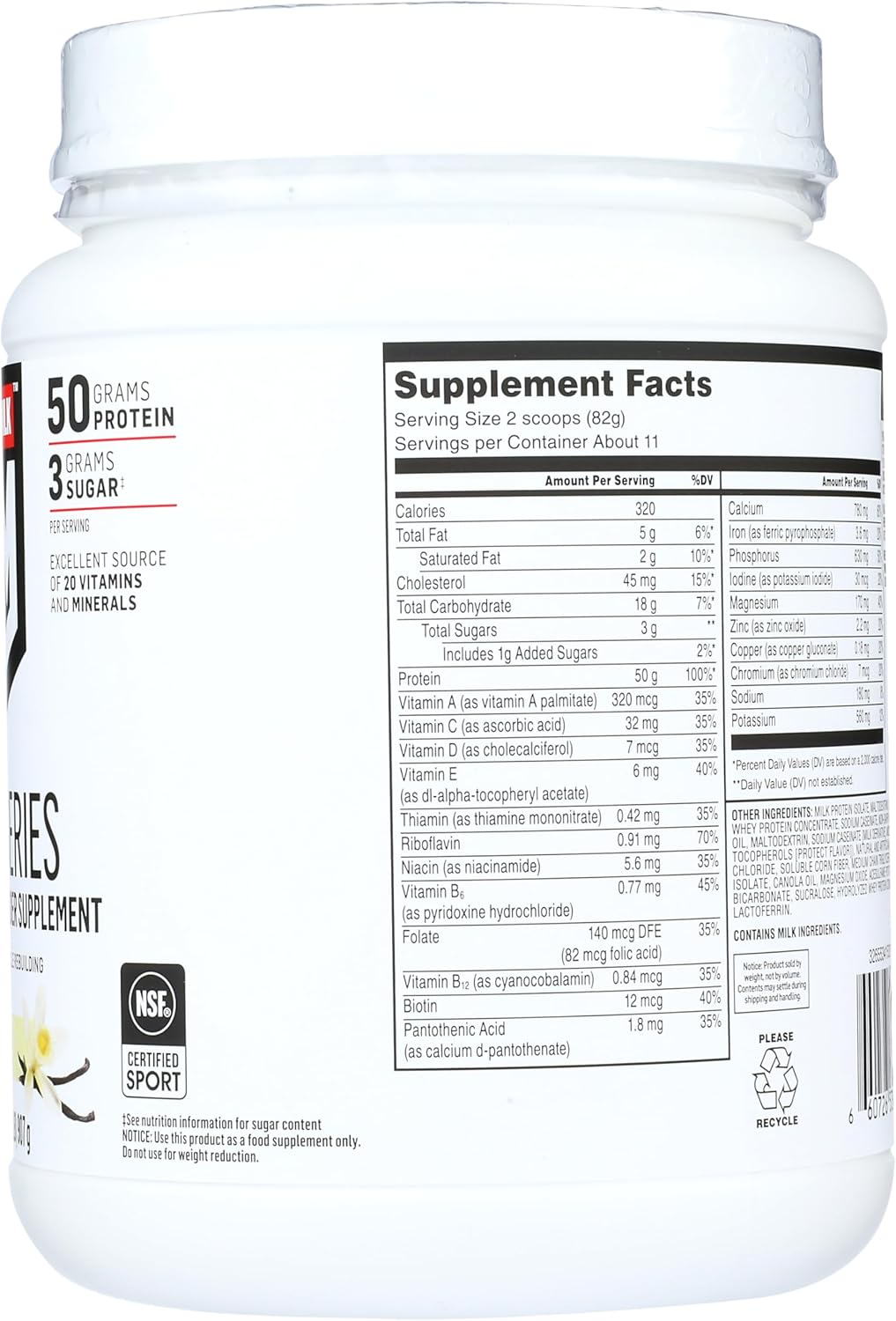 Muscle Milk Powder Pro Series, 50 Grams Protein, Intense Vanilla, 2 Pounds