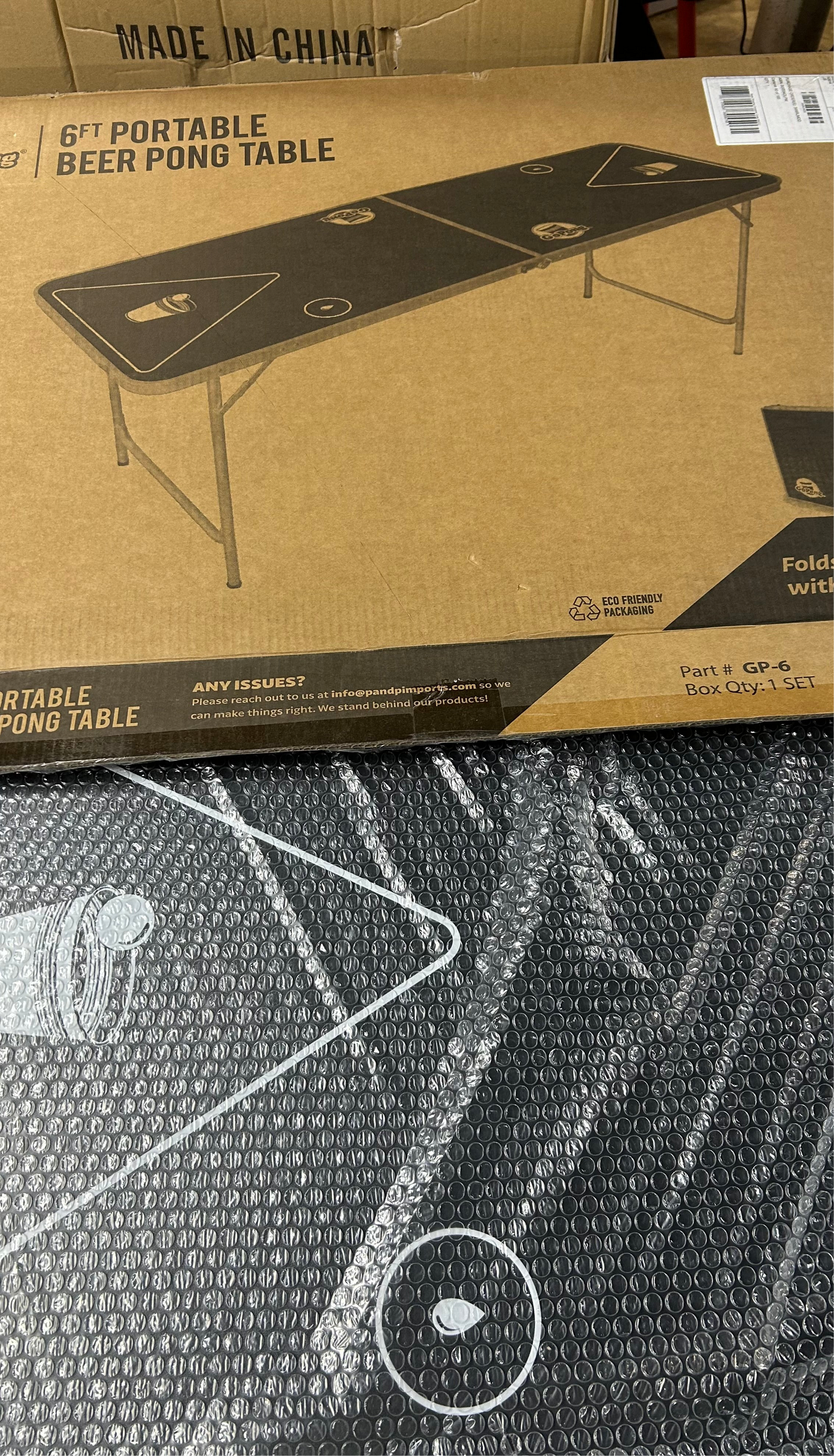 6ft folding beer pong table
