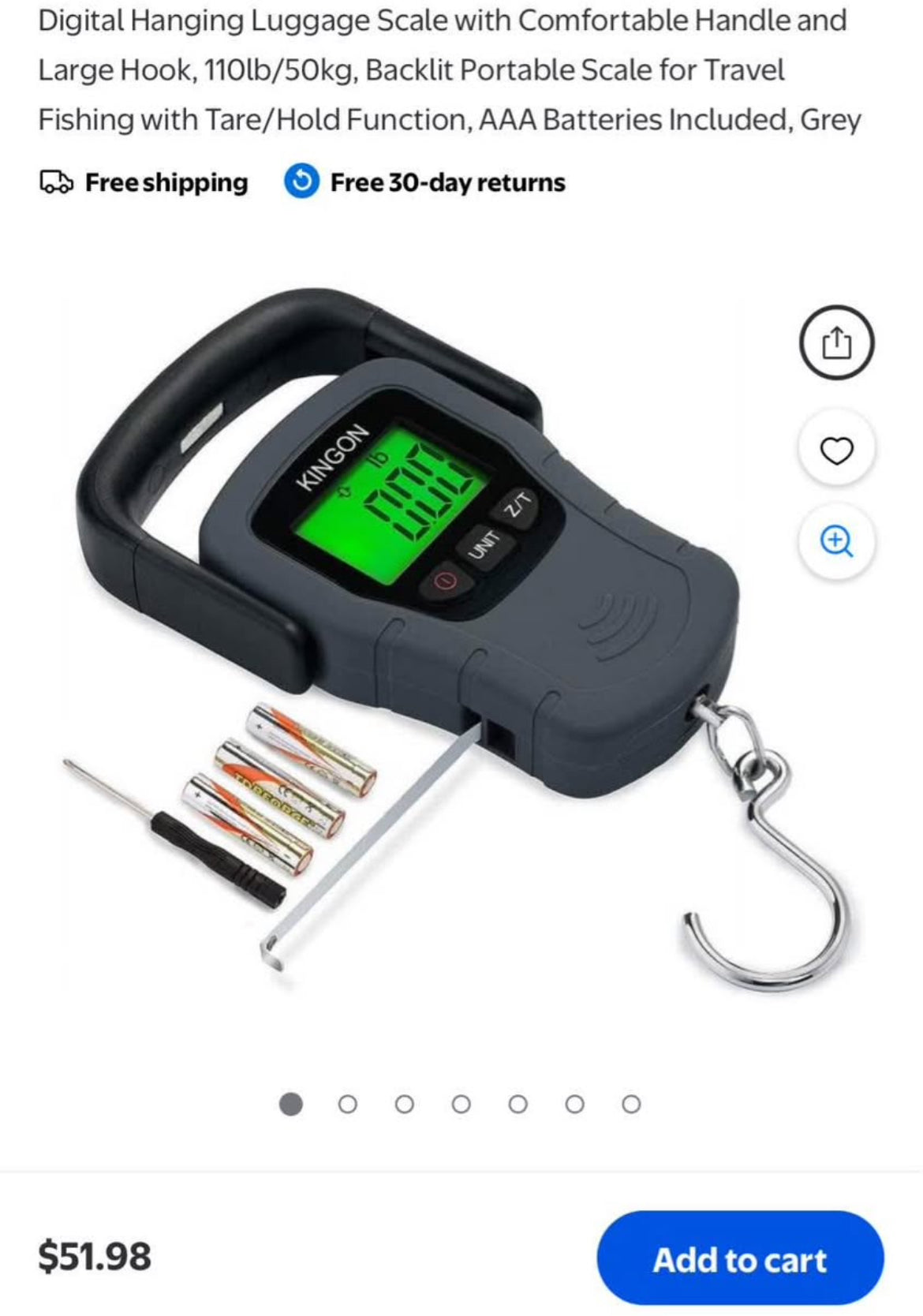 Kingon digital luggage scale