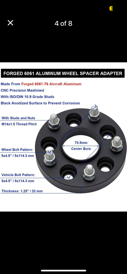 Wheel Spacers - 4 pack