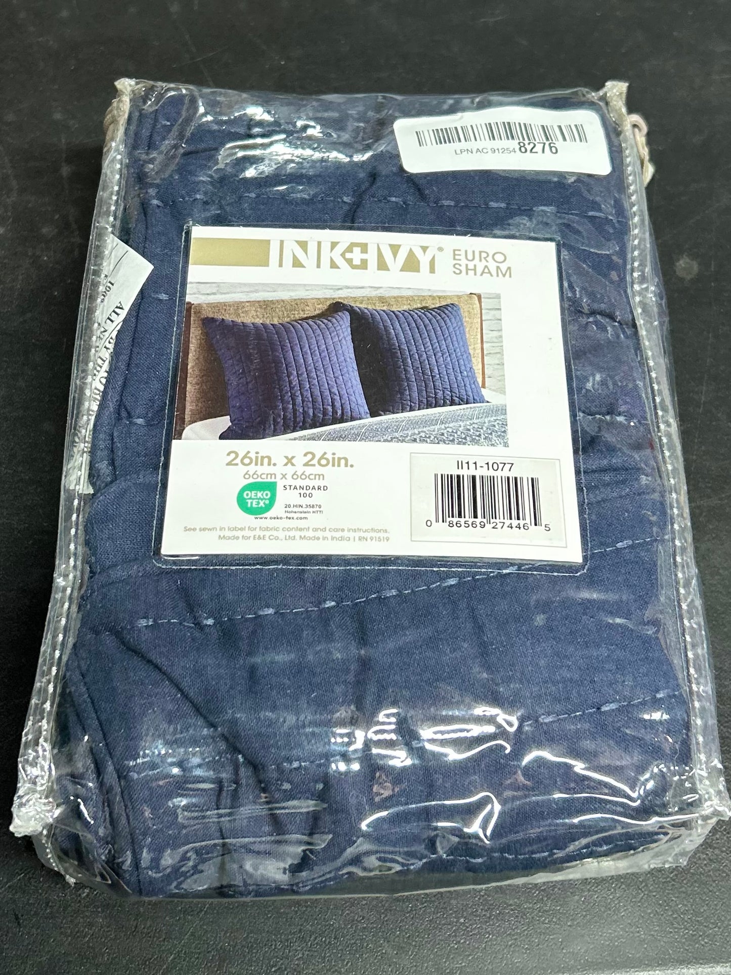 Ink+Ivy Euro Camila Cotton Quilted Sham
Navy