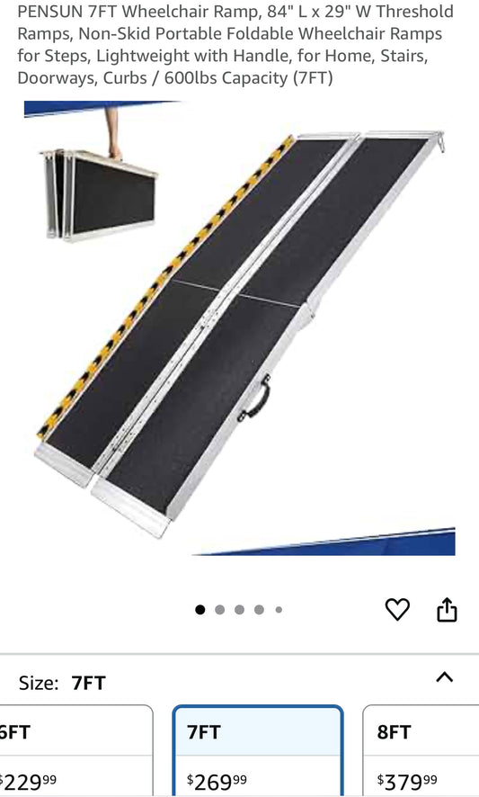 PENSUN 7ft Wheelchair Ramp