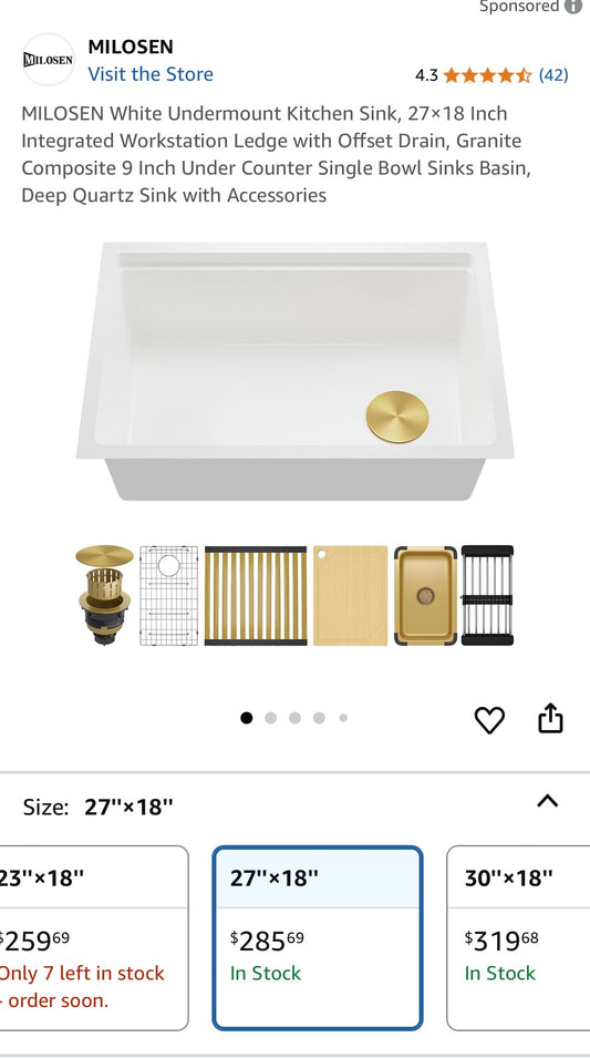 Under Mount Kitchen Sink