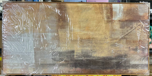 Abstract Canvas- Wooden framed neutral wall art