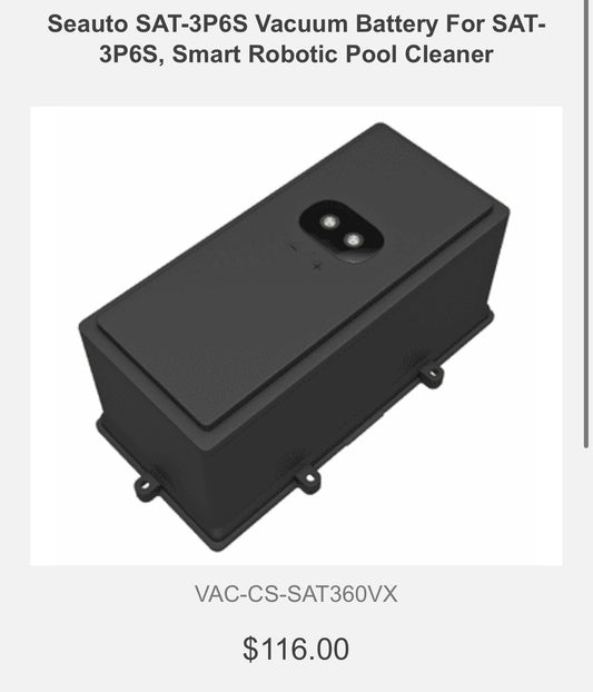 Seauto SAT-3P6S Vacuum Battery For SAT-3P6S