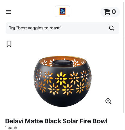 Bronze Solar Fire Bowl