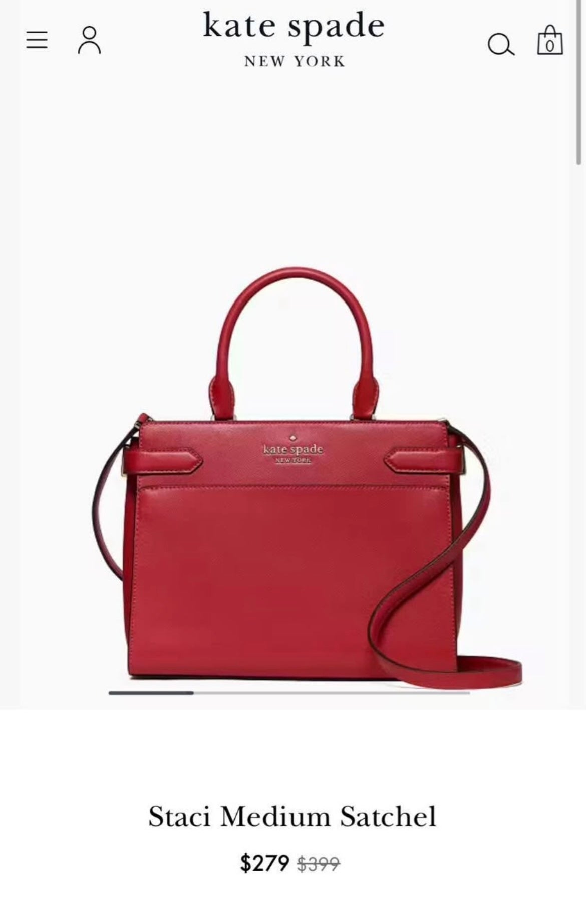 Kate Spade “Staci Medium Satchel”