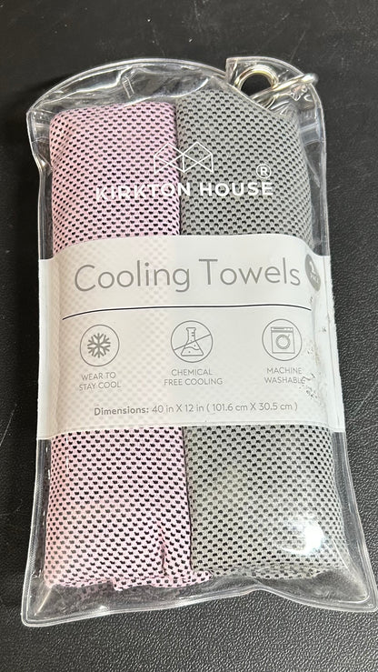 Pink and Gray Cooling Towels