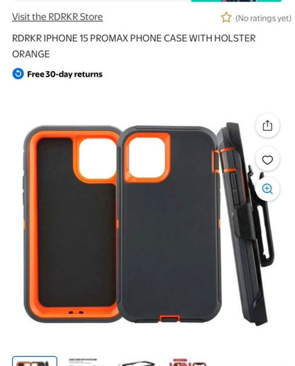 iPhone 15 pro max case with holster