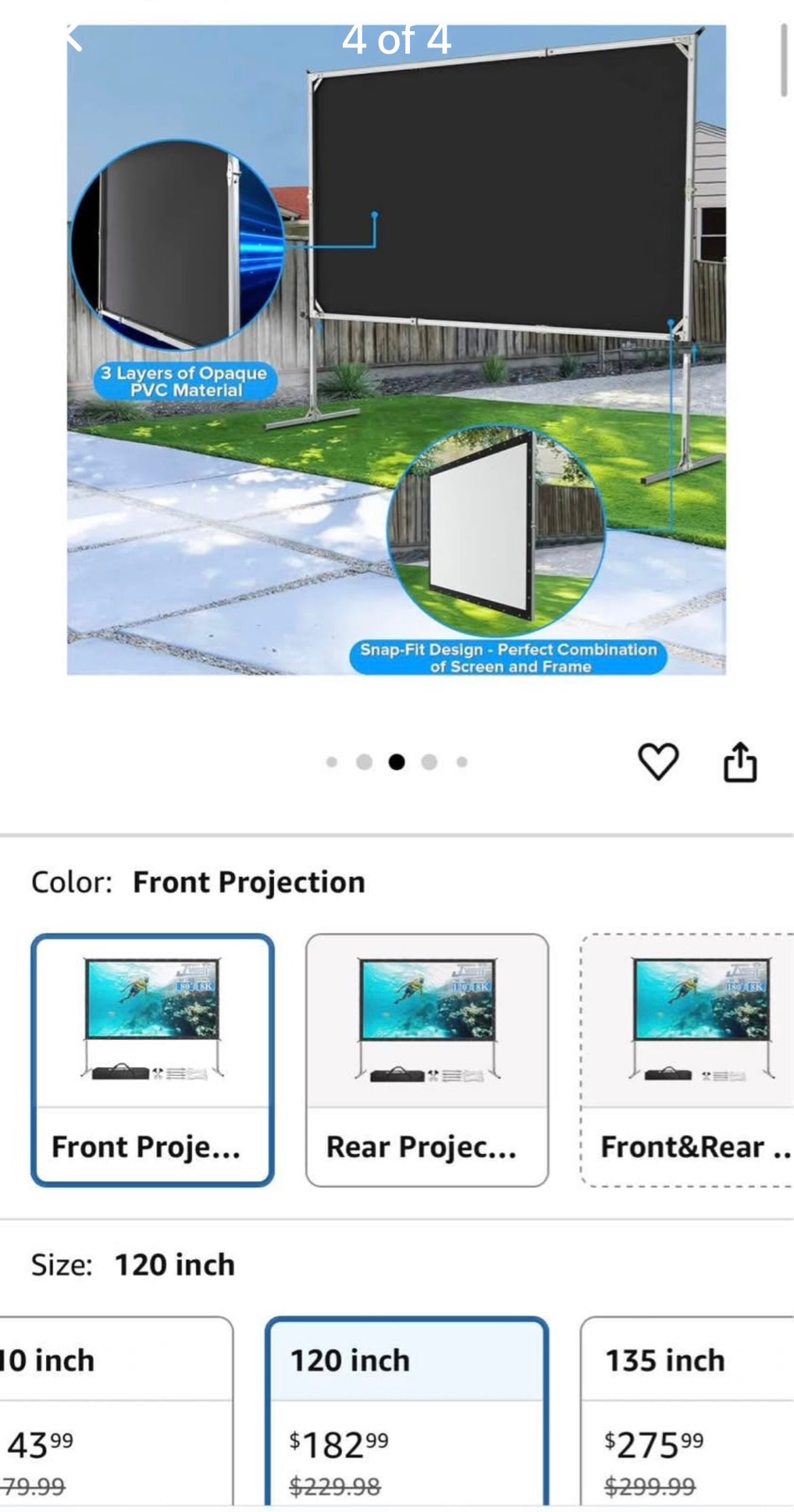 Projector screen and stand