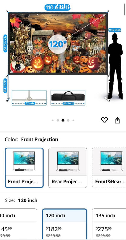 Projector screen and stand
