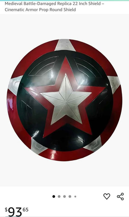Medieval Battle Damaged Replica 22 Inch Shield