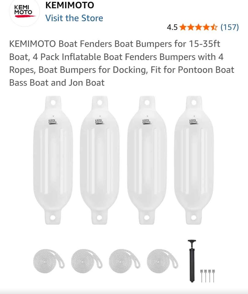 Kemi Moto Boat Fenders Boat Bumpers 4 pack