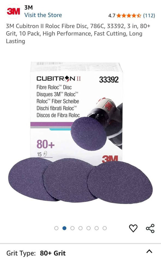 Fibre Roloc Discs 15 Pack 80 Grit