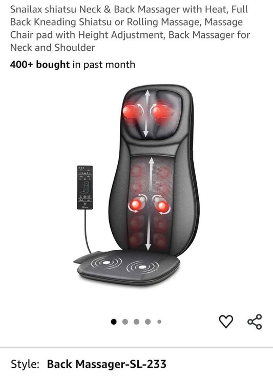 Neck and Back Heat Massager