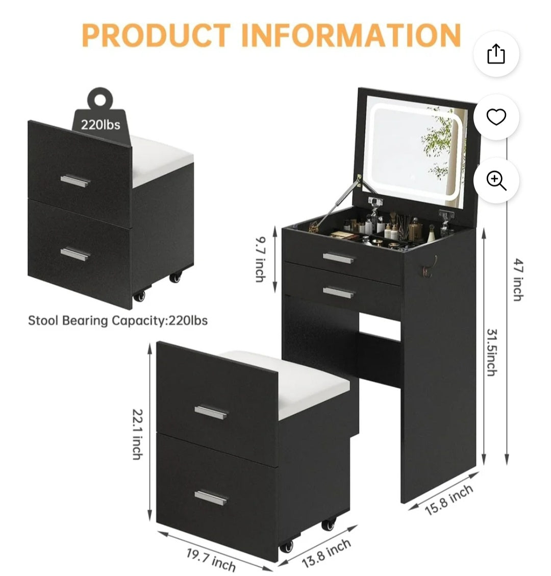 3 in One Vanity Desk