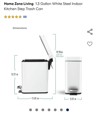 1.3 Gallon Trash Can