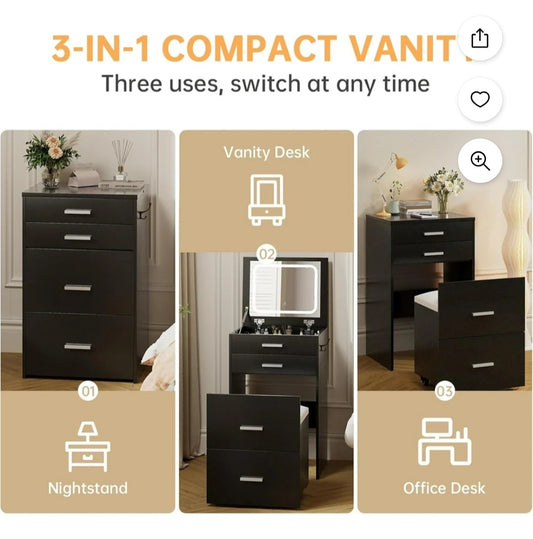 3 in One Vanity Desk