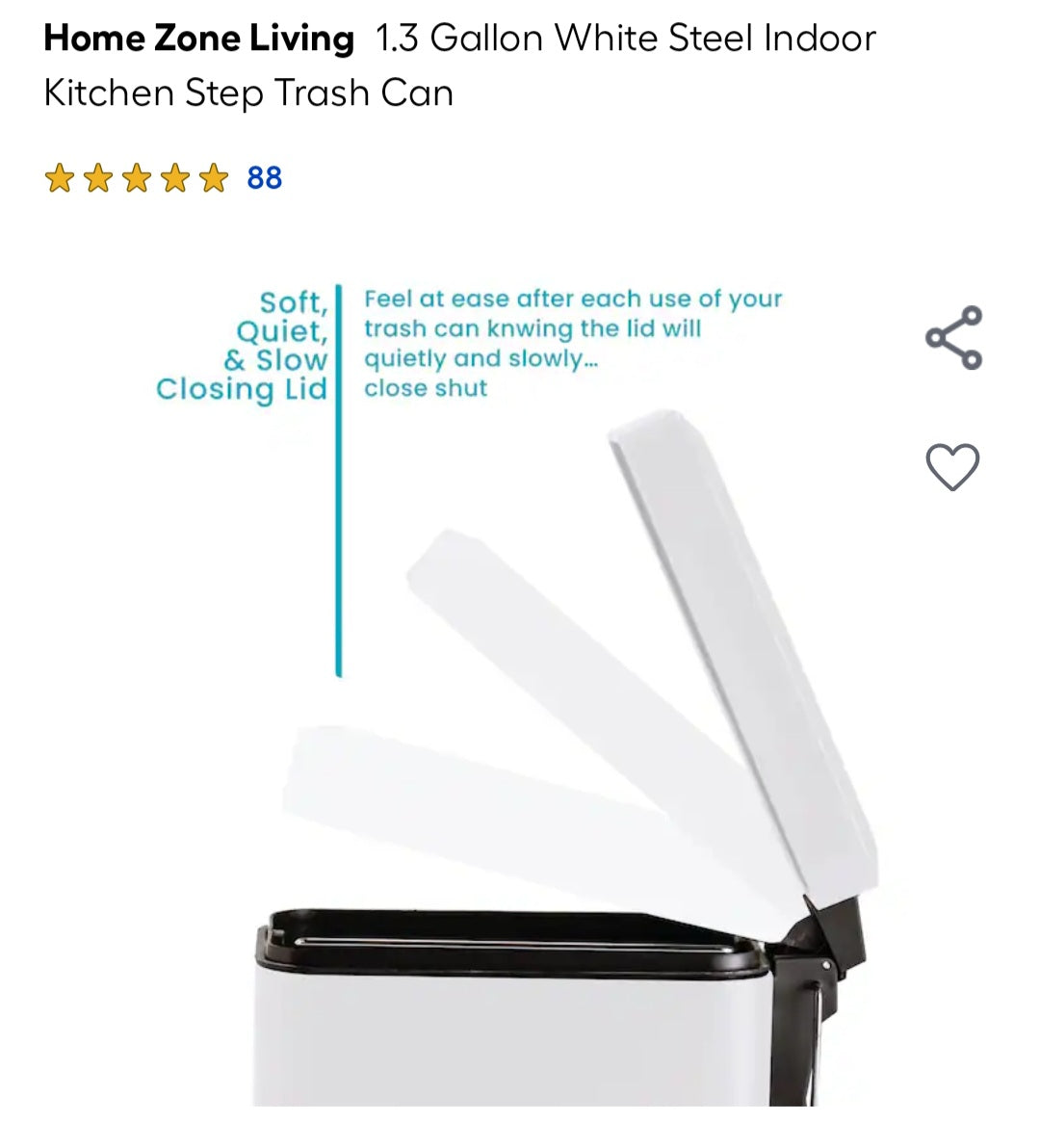 1.3 Gallon Trash Can