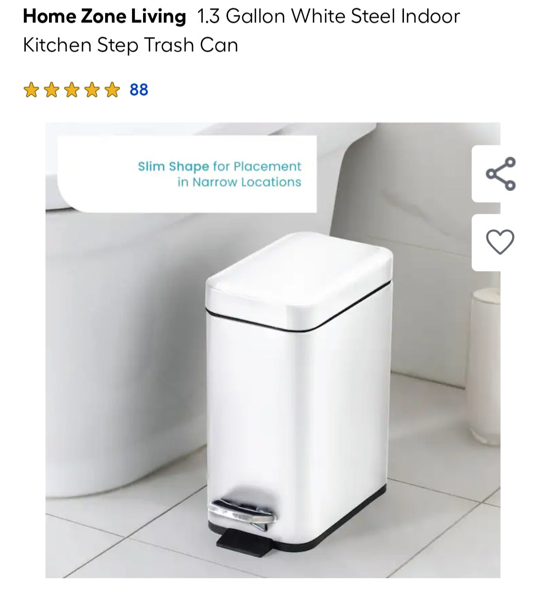 1.3 Gallon Trash Can