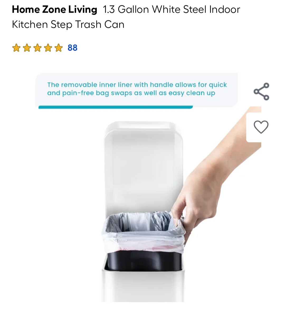 1.3 Gallon Trash Can
