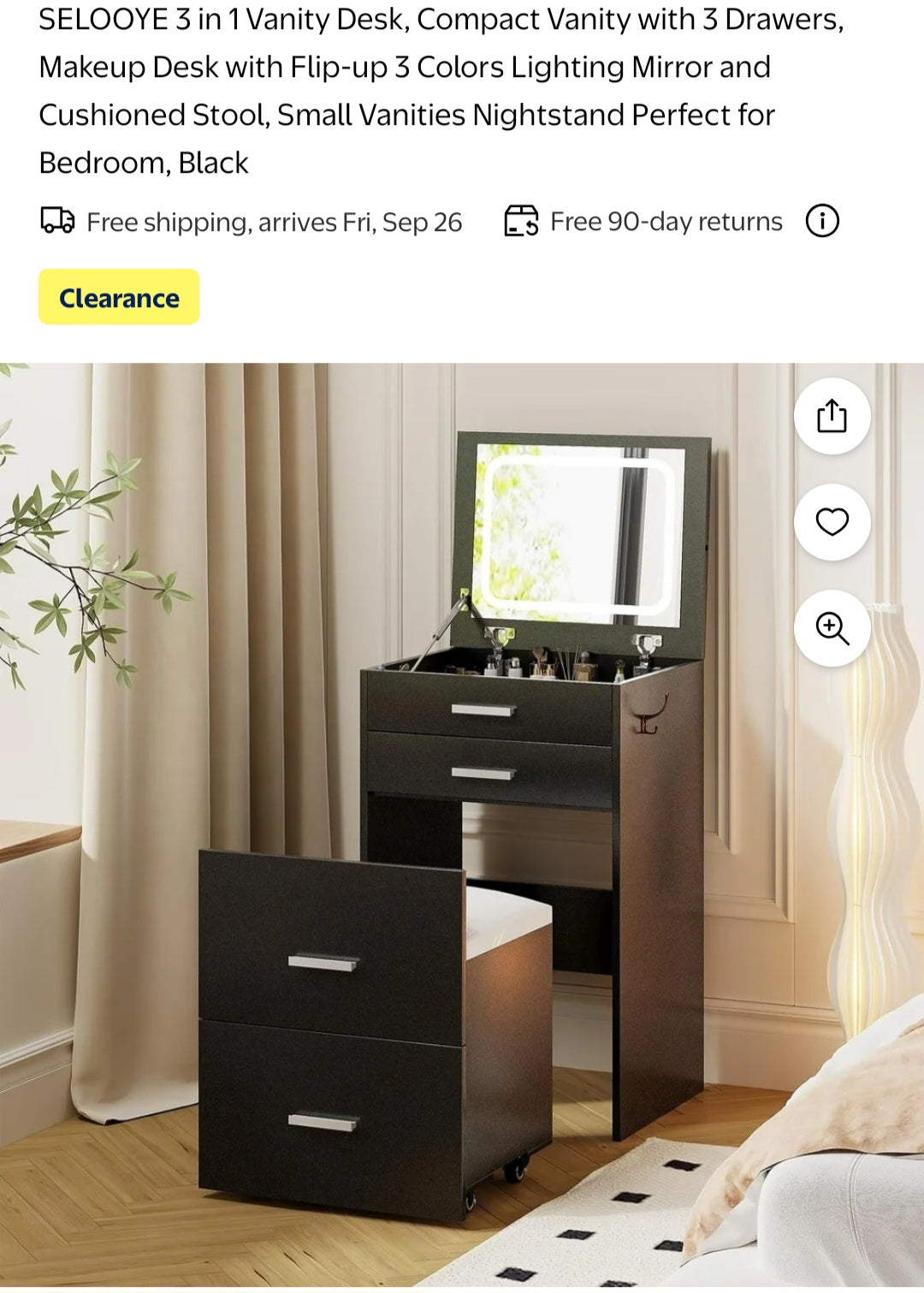 3 in One Vanity Desk